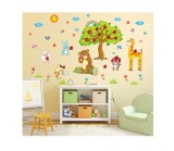 Sticker decorativ cu animale,multicolor 170 cm, 1274ST