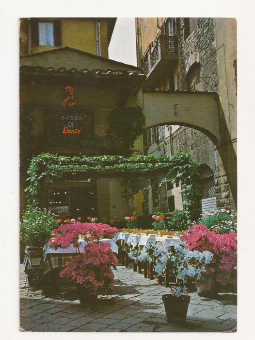 IT3-Carte Postala-ITALIA - Firenze - Antico Ristorante Il Sasso Dante, circulata