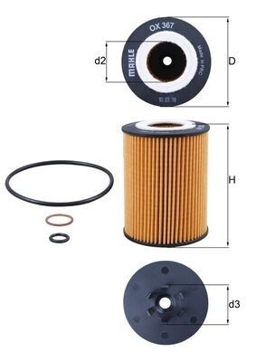 MAHLE OX 367D Filtru ulei foto