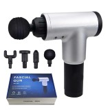 Cumpara ieftin Pistol Masaj Profesional Fascial Gun Vibromasaj Rohs, 6 Viteze, 4 Capete, Acumulator, Relaxare Musculara, Dureri Articulare