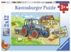 Puzzle Santier Constructii Si Ferma, 2X12 Piese, Ravensburger