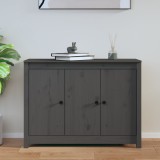 vidaXL Servantă, gri, 100x35x74 cm, lemn masiv de pin