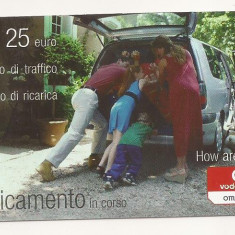 CT2 -Cartela Telefonica -Italia - Vodafone prepaid 25 Euro- Caricamento in Corso