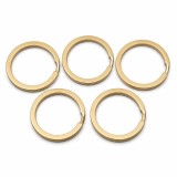 Cumpara ieftin Set 5 inele breloc, auriu 3.4 cm, grosime 2.5 mm, accesorii metalice despicate pentru prindere chei, pandantive, etichete si articole handmade