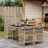 Cumpara ieftin Gossi set mobilier pentru gradina, 5 piese, cu perne, bej, poliratan