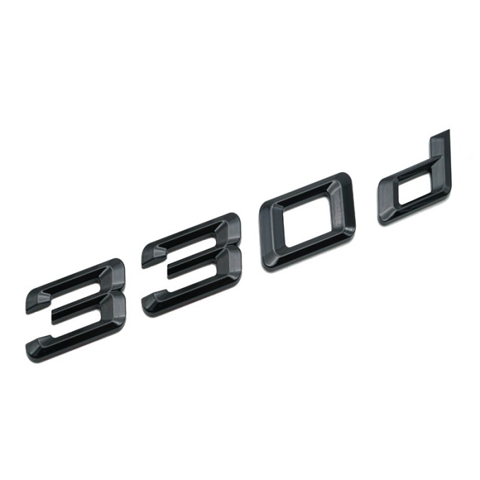 Emblema 330d Negru lucios, spate portbagaj BMW