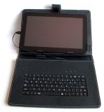 Mapa Tableta 10 Inch cu Tastatura Piele Eco Neagra, Husa Protectie Universala + Tableta Bonus