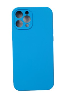 Husa silicon protectie camera cu microfibra Iphone 12 Pro Albastru Marin foto