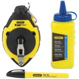Stanley 0-47-681 - Set pentru trasat cu flacon cu creta albastra si marker
