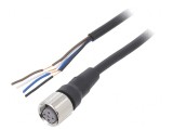 Cablu de conectare M12 4 pini 5m drept XS2F-M12PVC4S5M