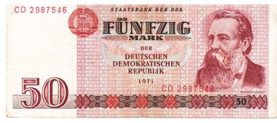 Germania DDR 50 Mark 1971 P-30 Seria 2987546 foto