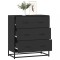 Gossi dulap, negru, 68x35x76 cm, lemn prelucrat si metal
