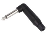 Mufă Jack 6,3mm Tată Mono Unghi 90&deg; pe Cablu