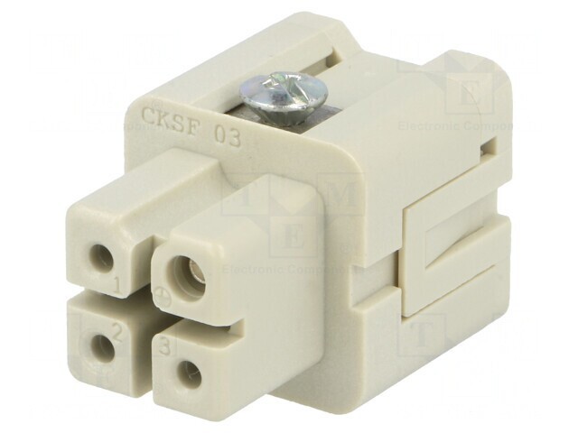 Conector inserturi contact mamă 4 3 PE 10A