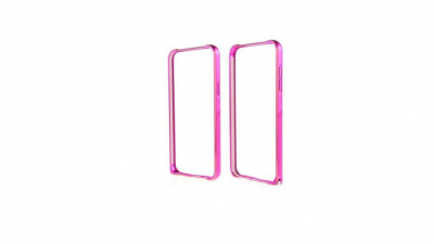 Husa Bumper Metal Samsung Galaxy S5 g900 Pink &amp;amp;amp; Gold foto