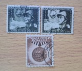 Lot 3 Timbre Romania Perioda RPR Ziua Fortelor Armate Medalia Eliberarea de sub Jugul Fascist Stampilate - RO1