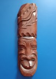 LM - Masca africana din lemn - vintage - lucrata manual
