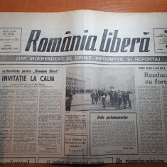 ziarul romania libera 27 februarie 1990-mitingul de duminica 25 februarie