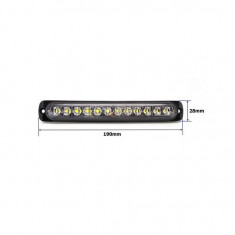 Lampa 12 LED profesionala stroboscopica lumina portocalie12LED 12V-24V Cod: HH-12LEDBY