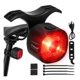 Lampa spate pentru bicicleta Trizand, USB-C, 6 moduri, IP66