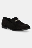 Gant mocasini din piele &icirc;ntoarsă Gimble culoarea maro, cu toc plat, 31573124