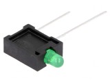 LED Verde 3mm IP40 Convex