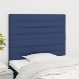 VidaXL Tăblii de pat, 2 buc, albastru, 90x5x78/88 cm, textil