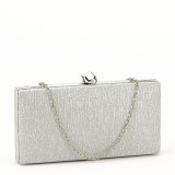 Geanta clutch cu sclipici BYH809 -06 Argintiu