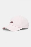 New Balance șapcă de baseball din bumbac culoarea roz, cu imprimeu, LAH51009RSG