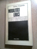 Petru Poanta - Modalitati lirice contemporane (Editura Dacia, 1973)