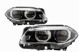 Faruri Full LED Angel Eyes compatibil cu BMW Seria 5 F10 F11 LCI (2014-2017) HLBMF10LCILED