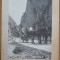 Foto pe carton; Cu trasura prin Cheile Tatarului, Bucegi, 1909, Ing. N. P. Stefanescu, colaborator al arhitectului Anghel Saligny, arhitect