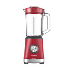 Blender Albatros, 700 W, 2 viteze, functie Pulse, lama inox, vas plastic, 1.2 l, Rosu