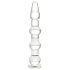 Wave Dildo, Sticla Premium, Transparent, 17.5 cm, Passion Labs, Glass Series