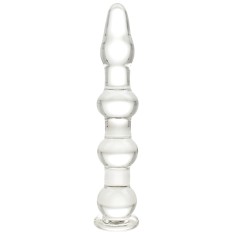 Wave Dildo, Sticla Premium, Transparent, 17.5 cm, Passion Labs, Glass Series