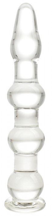 Wave Dildo, Sticla Premium, Transparent, 17.5 cm, Passion Labs, Glass Series
