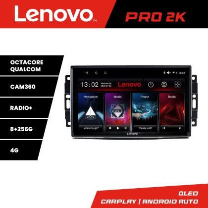Navigatie Chrysler Jeep Lenovo Kit-202 8 core QLED 2K 8+256 360 Android Waze USB Navigatie Internet Youtube Radio v1 CarStore Technology