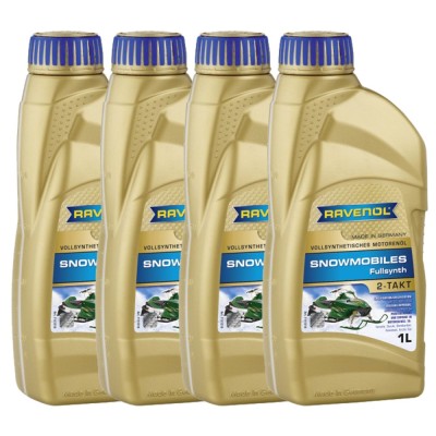 Pachet 4 litri ulei Ravenol 2T Snowmobiles Fullsynth foto