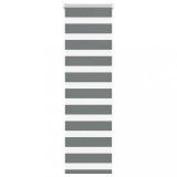 vidaXL Jaluzea tip zebra gri &icirc;nchis lățime țesătură 40,9 cm poliester