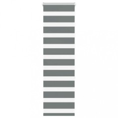 vidaXL Jaluzea tip zebra gri &icirc;nchis lățime țesătură 40,9 cm poliester