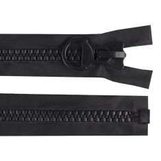 Fermoar plastic detasabil nr. 20 Crisalida, lungime 70 cm, Negru