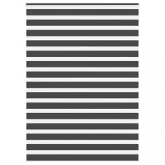 vidaXL Jaluzea tip zebra neagră lățime țesătură 150,9 cm poliester
