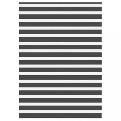 Jaluzea tip zebra neagră lățime țesătură 150,9 cm poliester foto