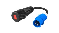 Adaptor de alimentare Green Cell Roșu CEE 16A 400V 5P la Albastru CEE 16A 230V 3P foto