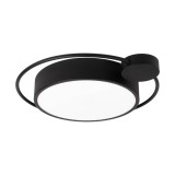 Plafonieră Moon 28W 1400lm 3000K 440x70mm, negru, Erste