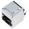 Conector RJ45 ecranat cu LED, THT