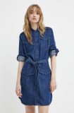 G-Star rochie culoarea bleumarin, mini, dreaptă