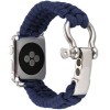 Curea iUni compatibila cu Apple Watch Ultra/SE/8/7/6/5/4/3/2/1, 40mm, Elastic Paracord, Rugged Nylon Rope, Midnight Blue
