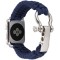 Curea iUni compatibila cu Apple Watch Ultra/SE/8/7/6/5/4/3/2/1, 40mm, Elastic Paracord, Rugged Nylon Rope, Midnight Blue