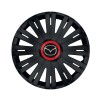 Set 4 capace roti Negre Cu Inel Rosu Active R14 Compatibil Cu Mazda, Autohelix MSA
